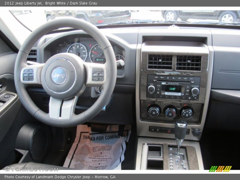 Bright White / Dark Slate Gray 2012 Jeep Liberty Jet