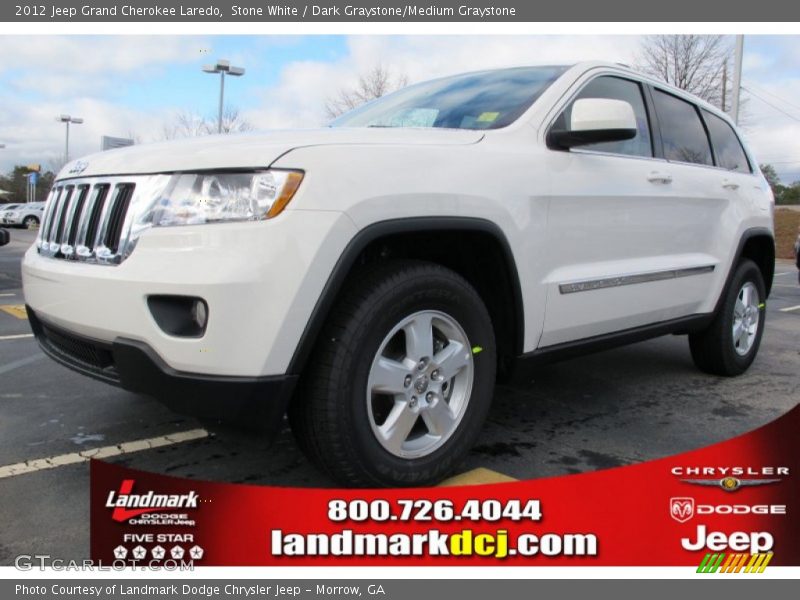 Stone White / Dark Graystone/Medium Graystone 2012 Jeep Grand Cherokee Laredo
