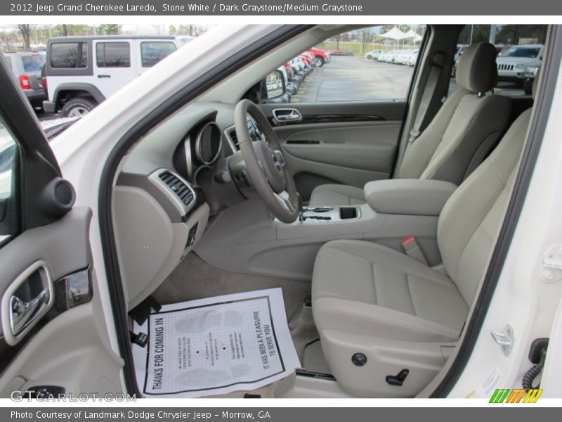 Stone White / Dark Graystone/Medium Graystone 2012 Jeep Grand Cherokee Laredo