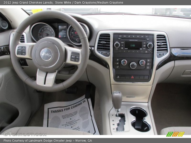 Stone White / Dark Graystone/Medium Graystone 2012 Jeep Grand Cherokee Laredo