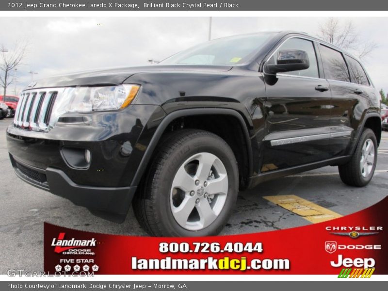 Brilliant Black Crystal Pearl / Black 2012 Jeep Grand Cherokee Laredo X Package