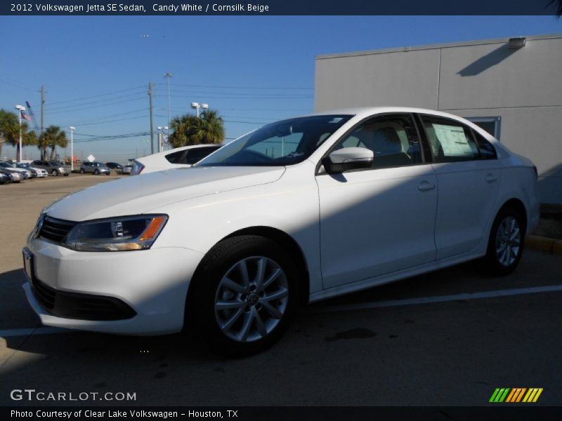 Candy White / Cornsilk Beige 2012 Volkswagen Jetta SE Sedan