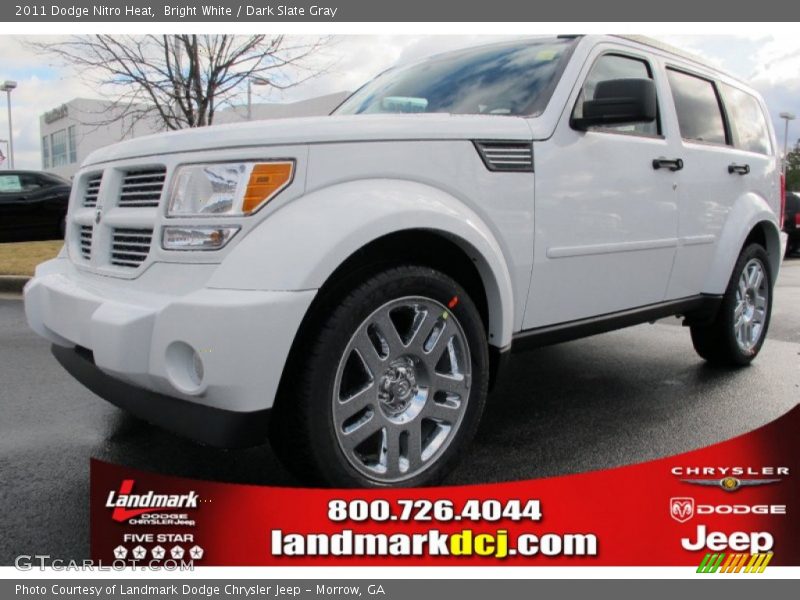 Bright White / Dark Slate Gray 2011 Dodge Nitro Heat