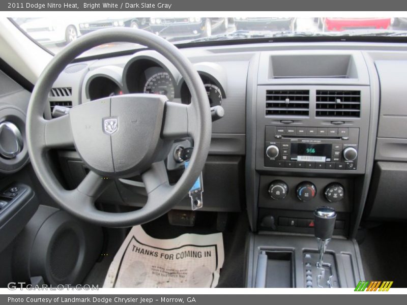 Bright White / Dark Slate Gray 2011 Dodge Nitro Heat