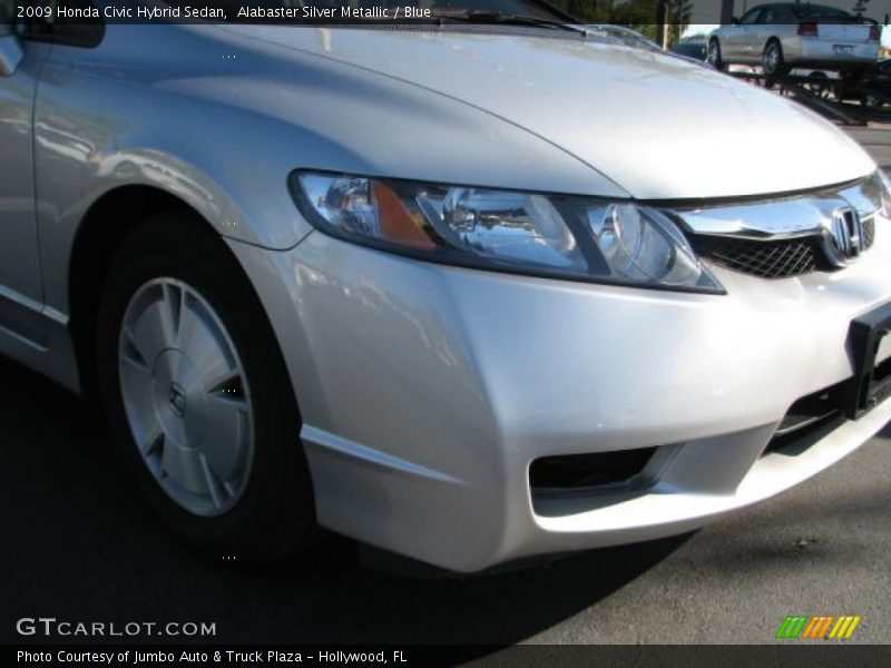 Alabaster Silver Metallic / Blue 2009 Honda Civic Hybrid Sedan