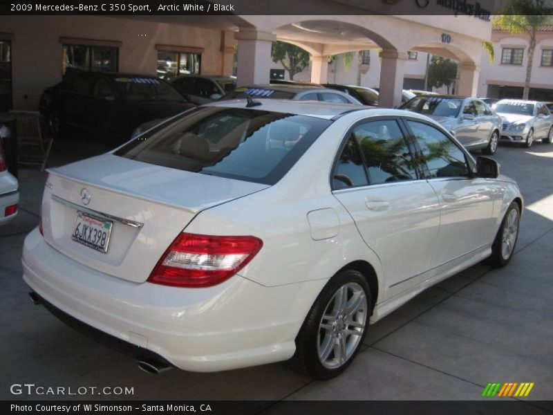 Arctic White / Black 2009 Mercedes-Benz C 350 Sport