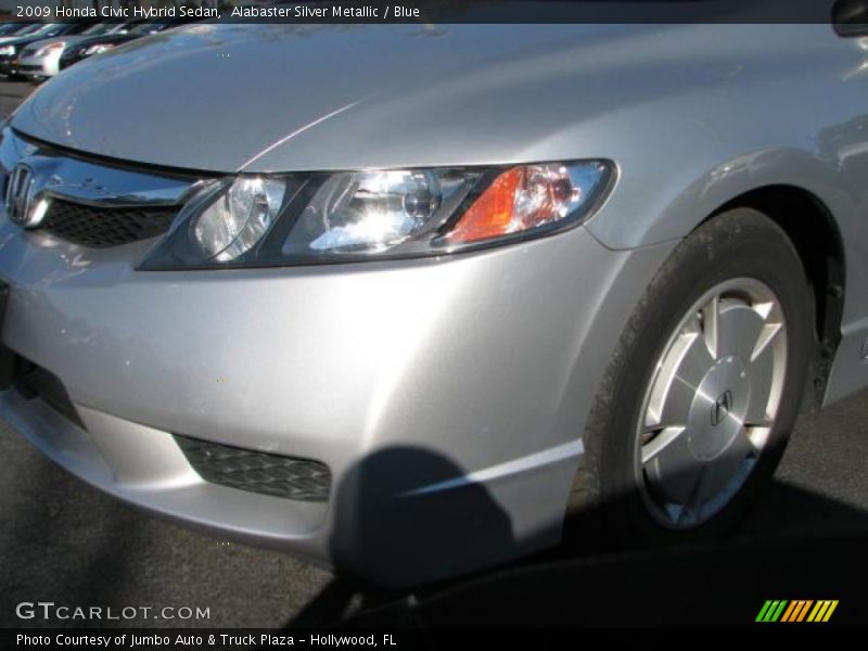Alabaster Silver Metallic / Blue 2009 Honda Civic Hybrid Sedan