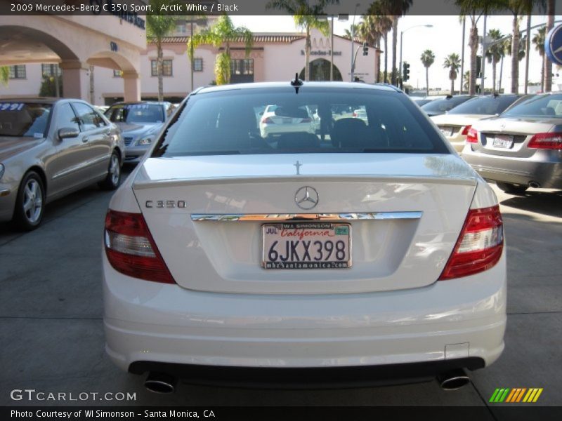 Arctic White / Black 2009 Mercedes-Benz C 350 Sport