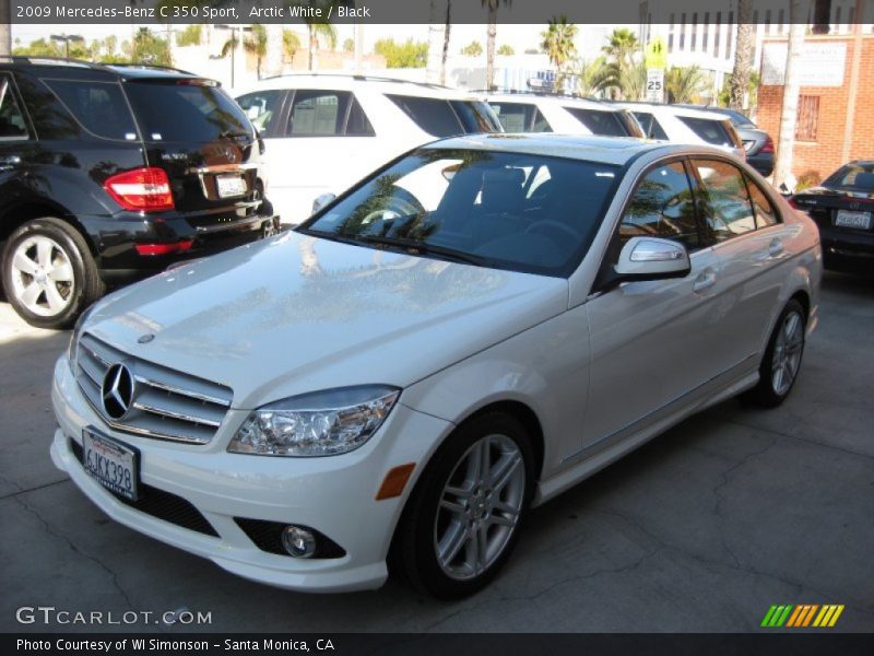 Arctic White / Black 2009 Mercedes-Benz C 350 Sport