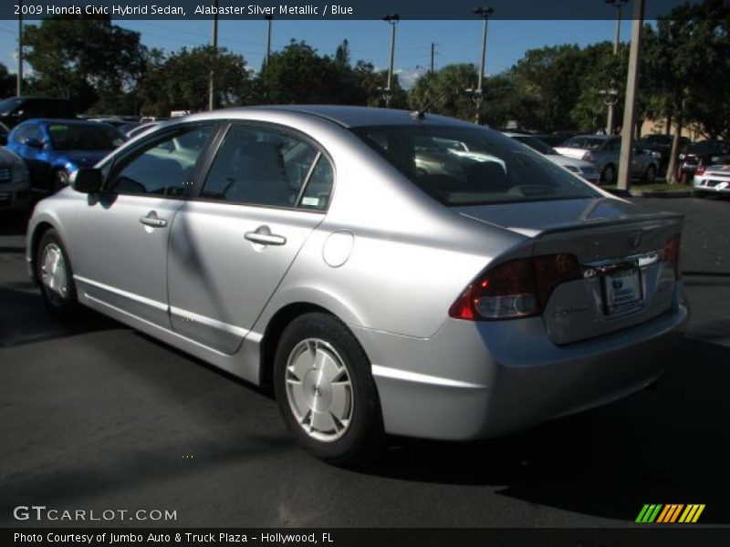 Alabaster Silver Metallic / Blue 2009 Honda Civic Hybrid Sedan
