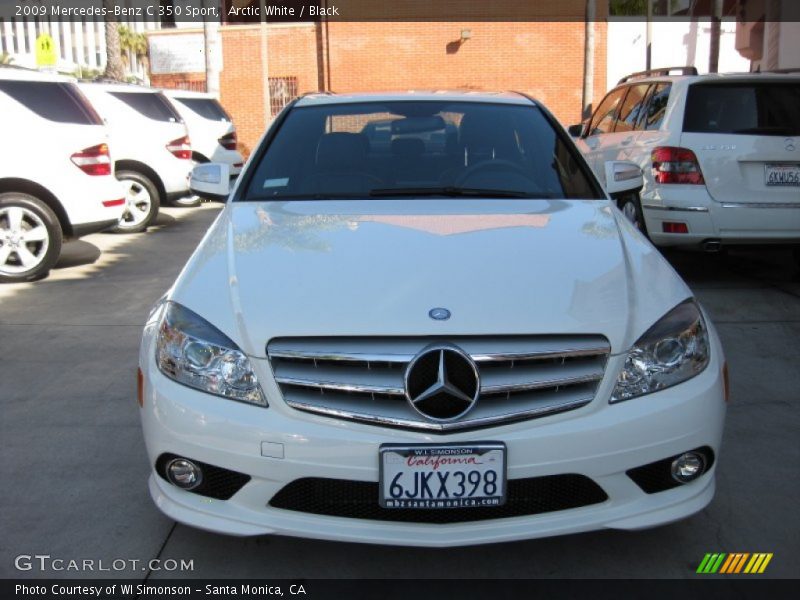 Arctic White / Black 2009 Mercedes-Benz C 350 Sport