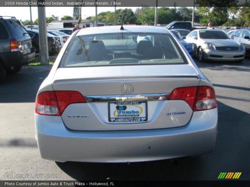 Alabaster Silver Metallic / Blue 2009 Honda Civic Hybrid Sedan
