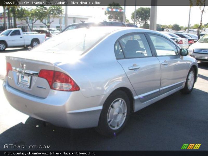 Alabaster Silver Metallic / Blue 2009 Honda Civic Hybrid Sedan