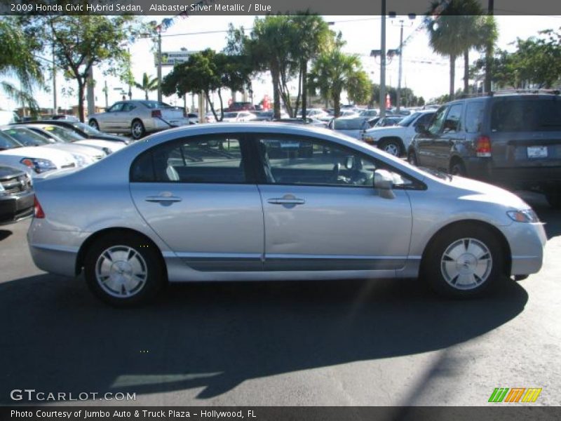 Alabaster Silver Metallic / Blue 2009 Honda Civic Hybrid Sedan