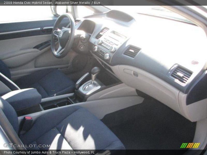 Alabaster Silver Metallic / Blue 2009 Honda Civic Hybrid Sedan