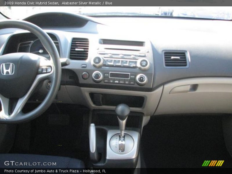 Alabaster Silver Metallic / Blue 2009 Honda Civic Hybrid Sedan
