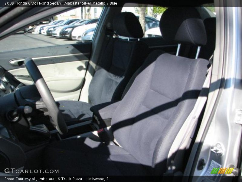 Alabaster Silver Metallic / Blue 2009 Honda Civic Hybrid Sedan