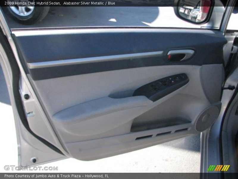 Alabaster Silver Metallic / Blue 2009 Honda Civic Hybrid Sedan