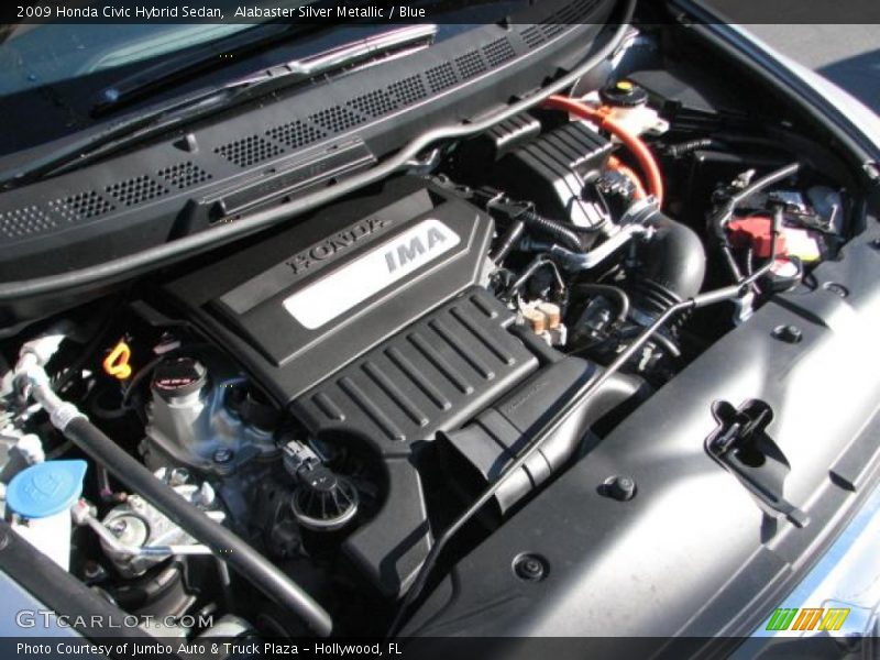Alabaster Silver Metallic / Blue 2009 Honda Civic Hybrid Sedan