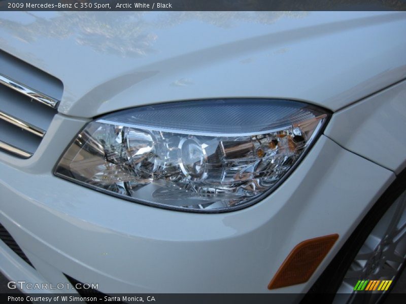 Arctic White / Black 2009 Mercedes-Benz C 350 Sport