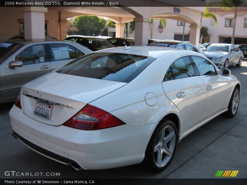Diamond White Metallic / Black 2009 Mercedes-Benz CLS 550
