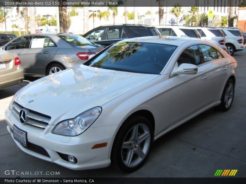 Diamond White Metallic / Black 2009 Mercedes-Benz CLS 550