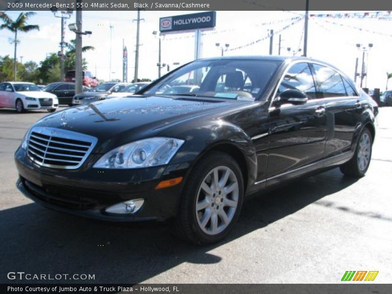 Black / Savanna/Cashmere 2009 Mercedes-Benz S 550 4Matic Sedan