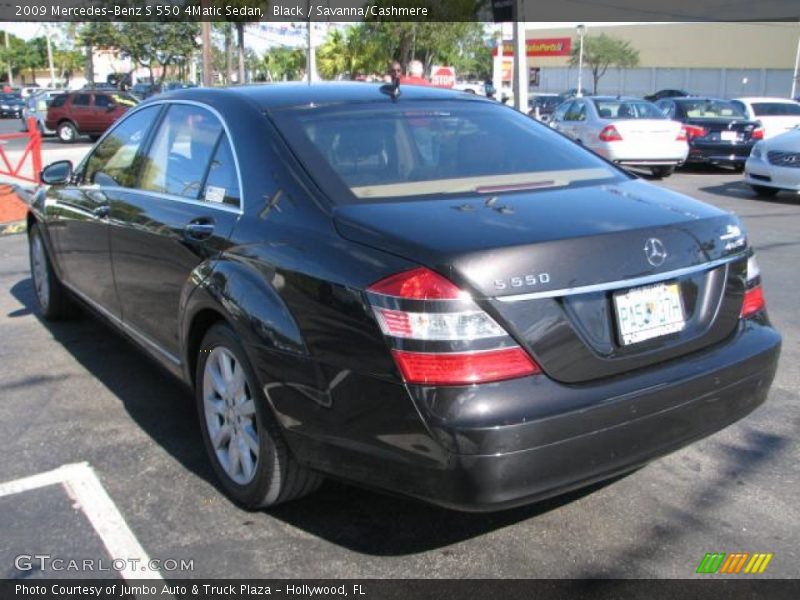 Black / Savanna/Cashmere 2009 Mercedes-Benz S 550 4Matic Sedan