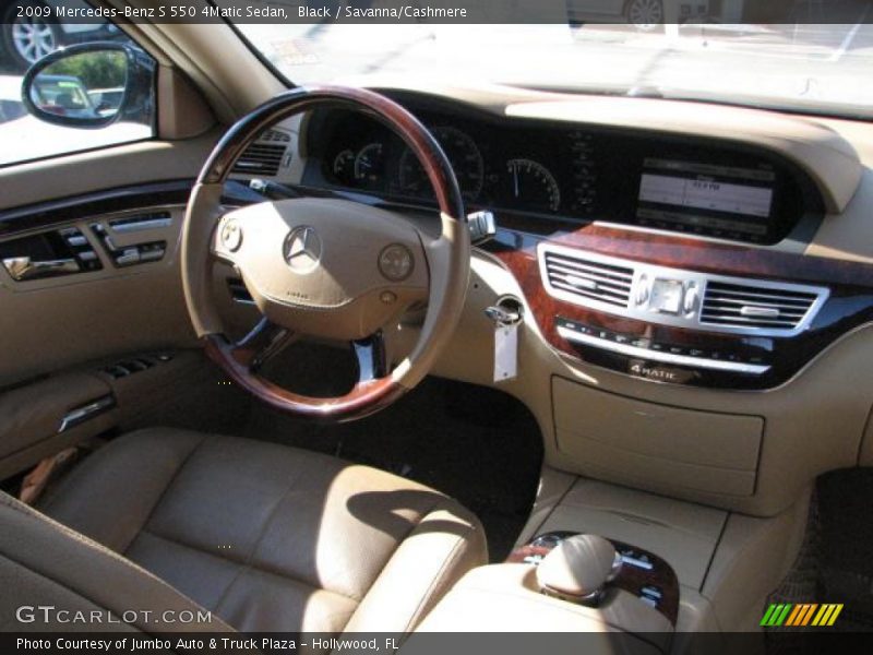 Black / Savanna/Cashmere 2009 Mercedes-Benz S 550 4Matic Sedan