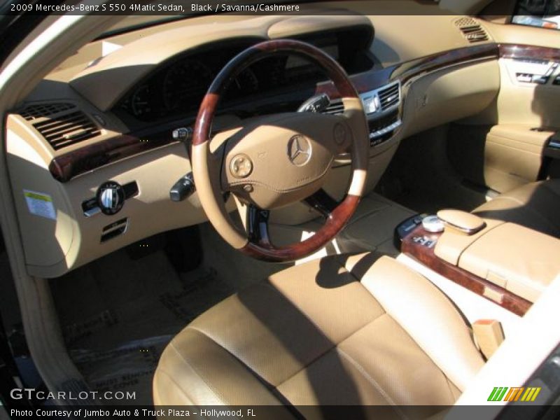 Black / Savanna/Cashmere 2009 Mercedes-Benz S 550 4Matic Sedan