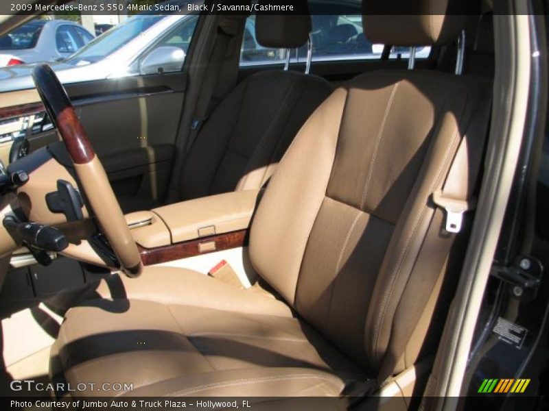 Black / Savanna/Cashmere 2009 Mercedes-Benz S 550 4Matic Sedan