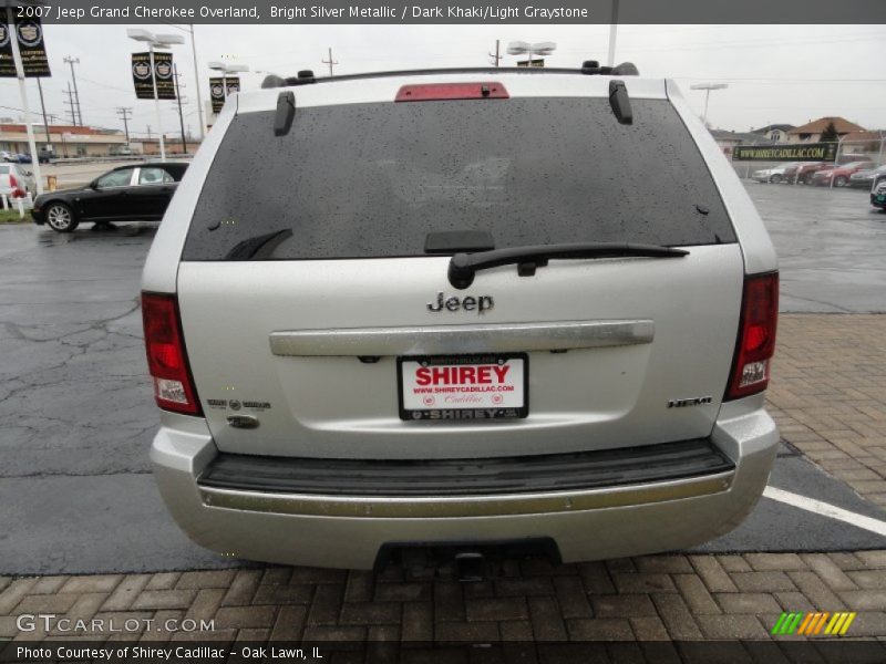 Bright Silver Metallic / Dark Khaki/Light Graystone 2007 Jeep Grand Cherokee Overland