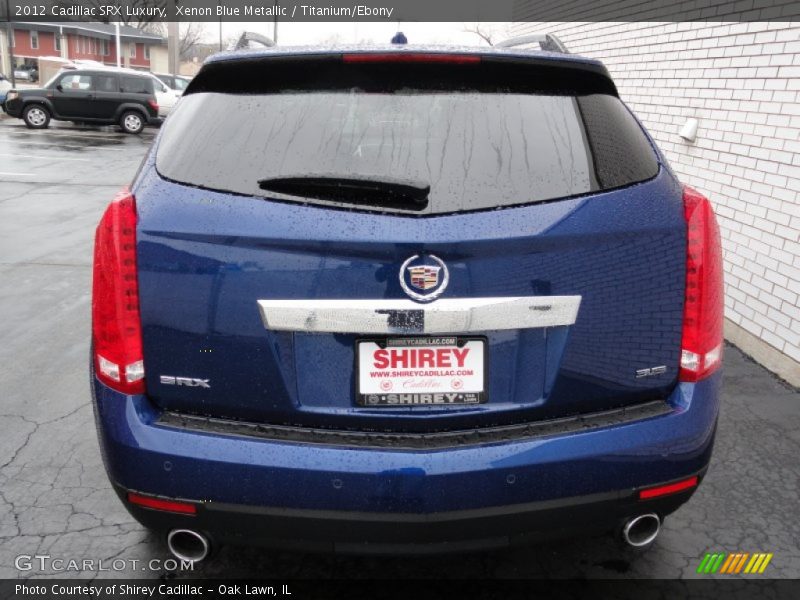 Xenon Blue Metallic / Titanium/Ebony 2012 Cadillac SRX Luxury