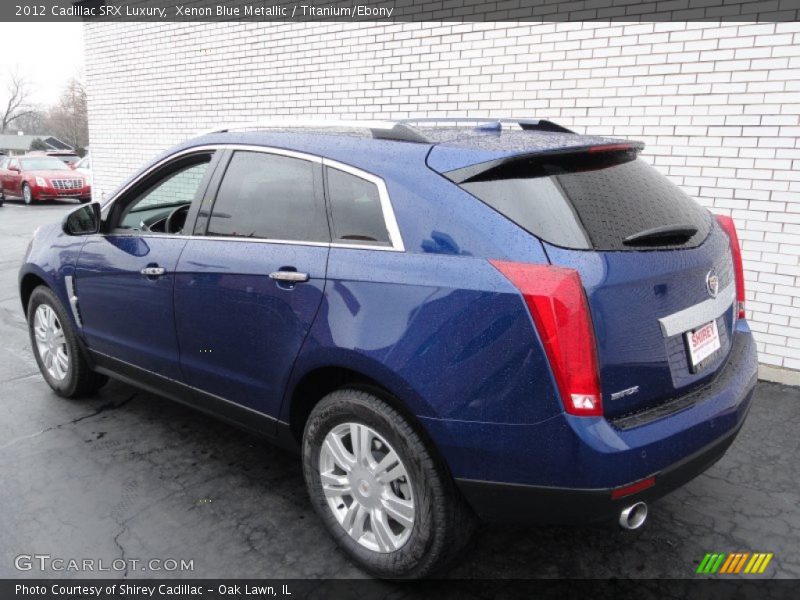 Xenon Blue Metallic / Titanium/Ebony 2012 Cadillac SRX Luxury
