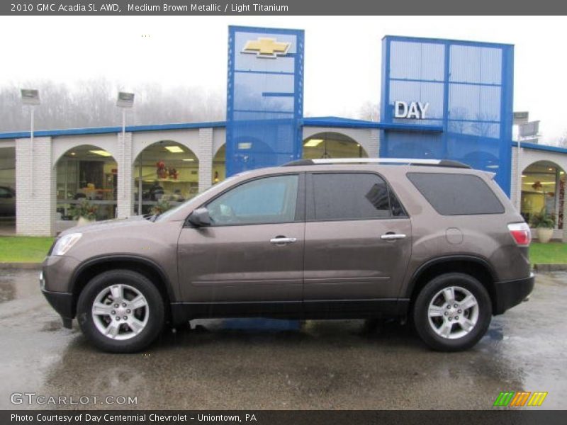 Medium Brown Metallic / Light Titanium 2010 GMC Acadia SL AWD