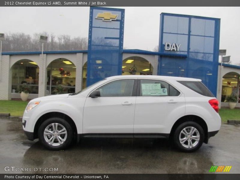 Summit White / Jet Black 2012 Chevrolet Equinox LS AWD