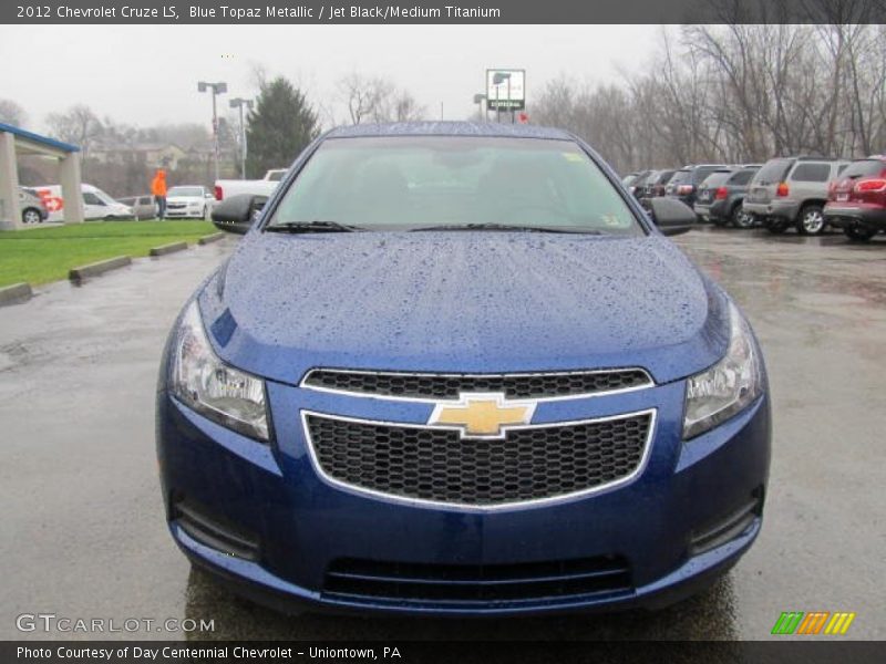 Blue Topaz Metallic / Jet Black/Medium Titanium 2012 Chevrolet Cruze LS