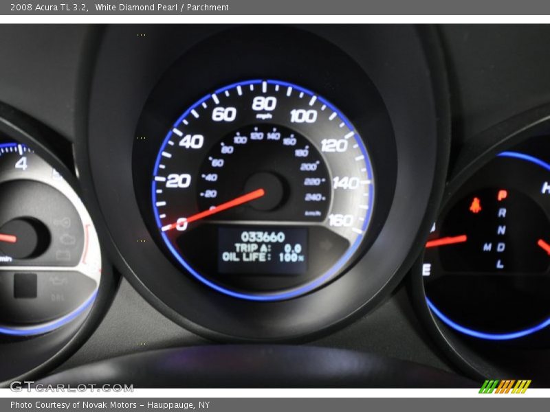 White Diamond Pearl / Parchment 2008 Acura TL 3.2