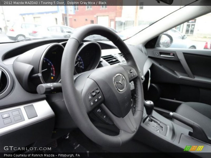 Dolphin Gray Mica / Black 2012 Mazda MAZDA3 i Touring 5 Door