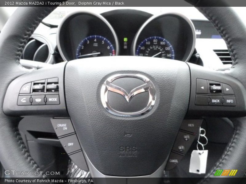 Dolphin Gray Mica / Black 2012 Mazda MAZDA3 i Touring 5 Door