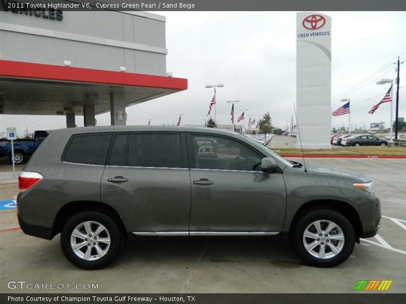 Cypress Green Pearl / Sand Beige 2011 Toyota Highlander V6