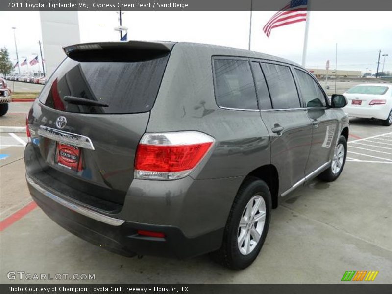 Cypress Green Pearl / Sand Beige 2011 Toyota Highlander V6