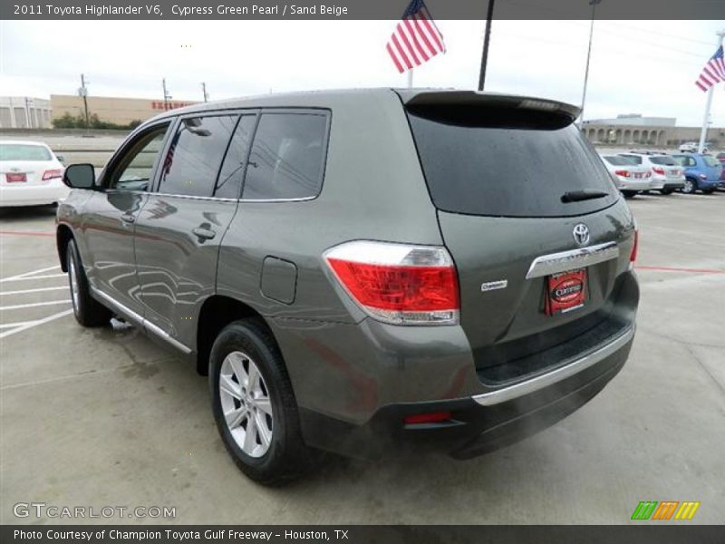 Cypress Green Pearl / Sand Beige 2011 Toyota Highlander V6