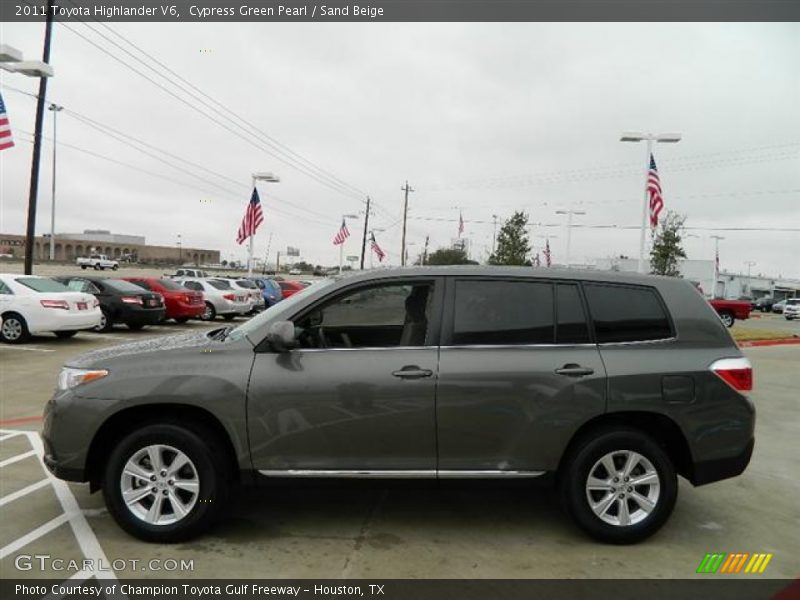 Cypress Green Pearl / Sand Beige 2011 Toyota Highlander V6