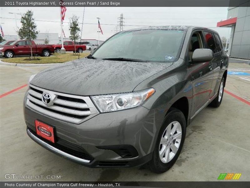 Cypress Green Pearl / Sand Beige 2011 Toyota Highlander V6