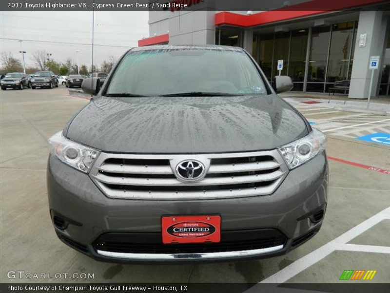 Cypress Green Pearl / Sand Beige 2011 Toyota Highlander V6