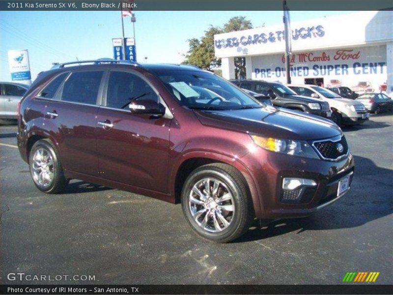 Ebony Black / Black 2011 Kia Sorento SX V6