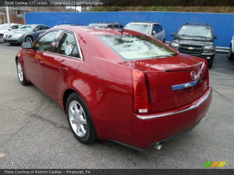 Crystal Red / Cashmere/Cocoa 2008 Cadillac CTS Sedan