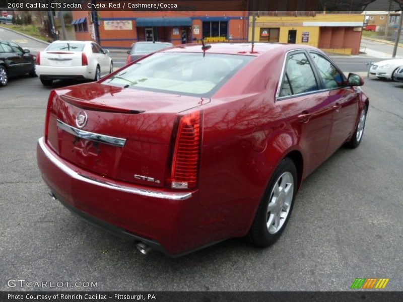 Crystal Red / Cashmere/Cocoa 2008 Cadillac CTS Sedan