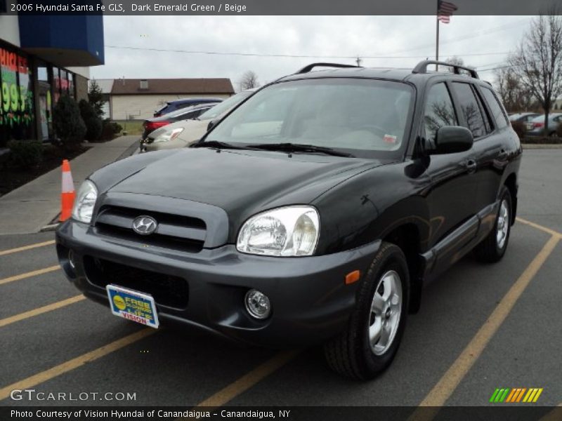 Dark Emerald Green / Beige 2006 Hyundai Santa Fe GLS